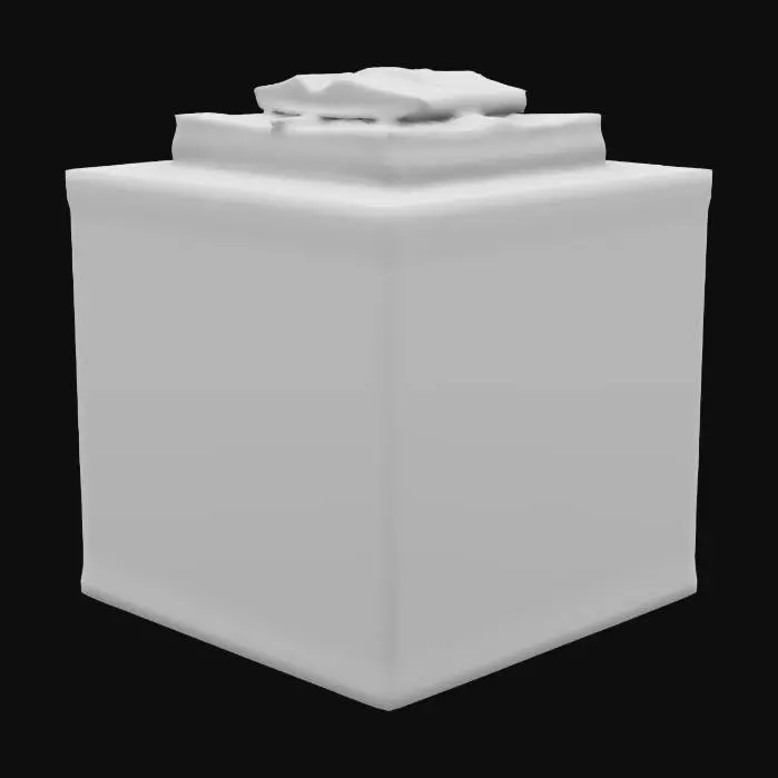 3D model for A square-shaped showcase for the show, filled with American banknotes. It can be seen that the money is neatly stacked in layers, and there is a large amount of cash on top of the display case. It can symbolize wealth or financial stability.