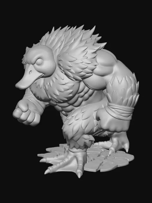 3D model for Un pato fuerte que intimida muy robusto y grande con cuello de pato tipico
