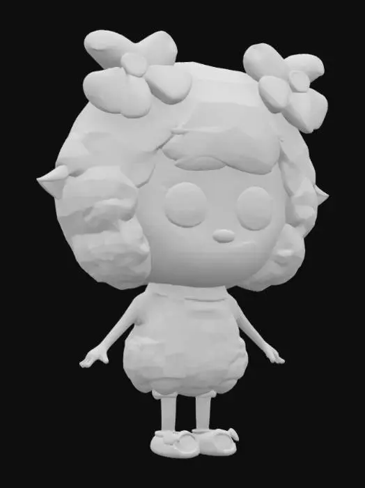 3D model for Happy Lamb Girl