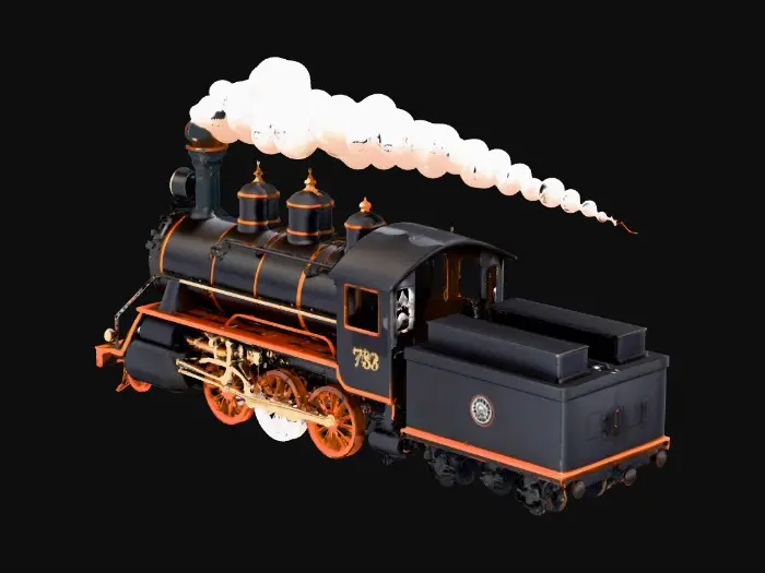 3D model for Steam Loco Under the Moon