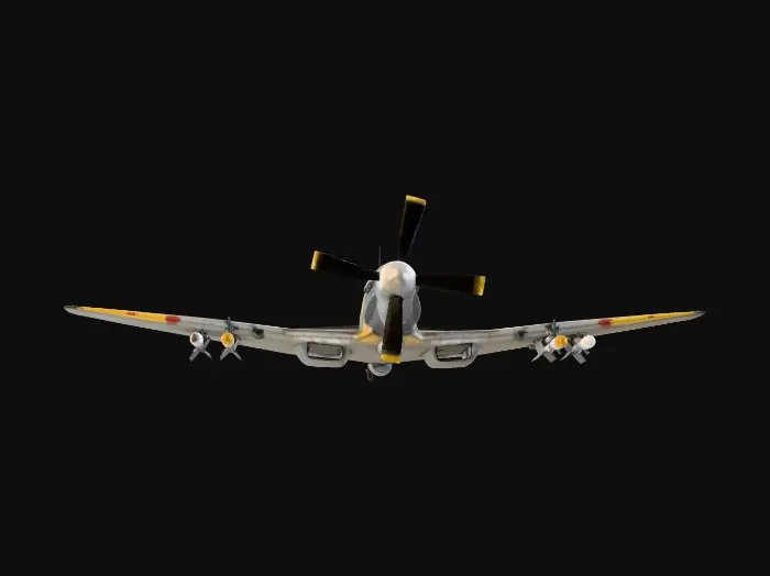 3D model for RAF Spitfire in Flight