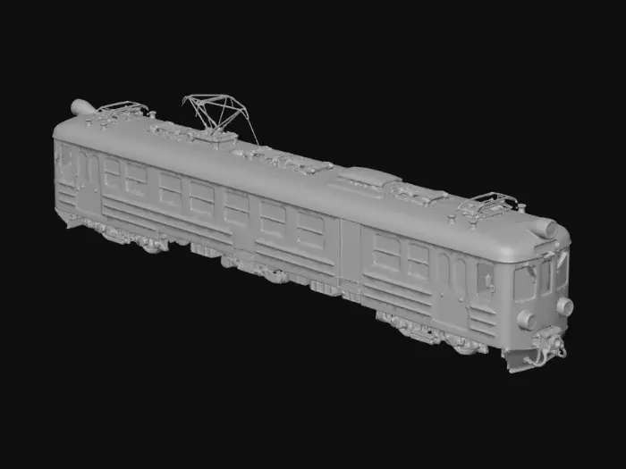 3D model for Blue and Yellow Train at Platform