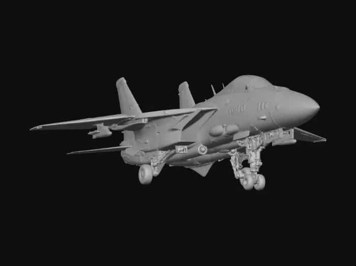 3D model for Futuristic Fighter Jet on Deck
