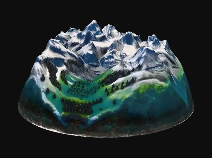 3D model for Verdant Peaks Panorama