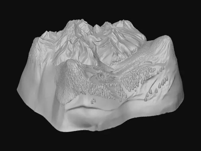 3D model for Emerald Peaks