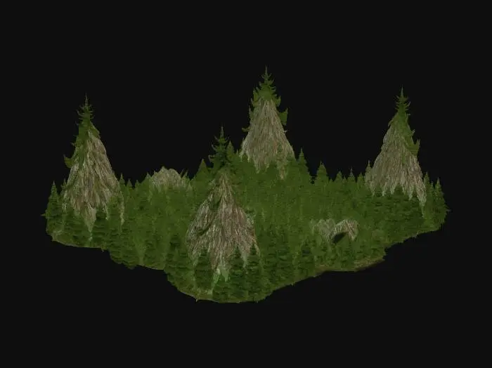 3D model for Alpine Valley of Pines