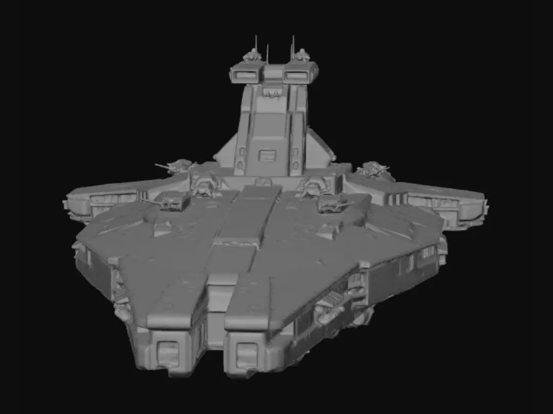 3D model for Crimson Stripe Battlecruiser