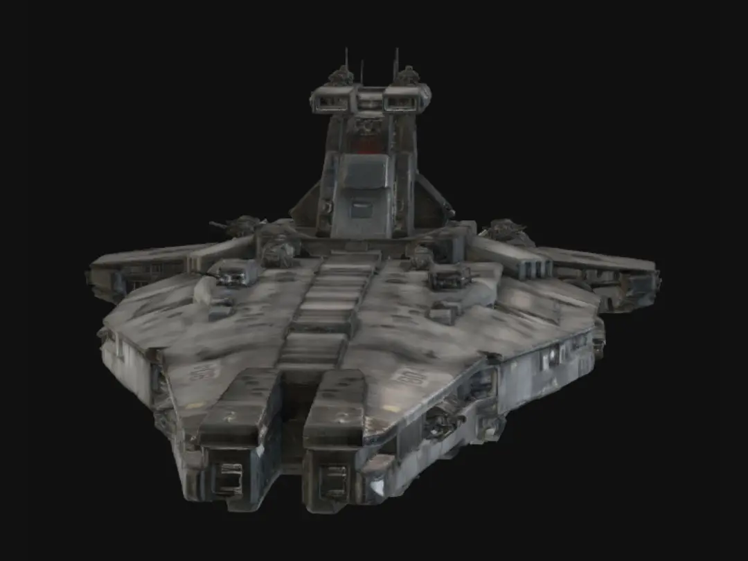 3D model for Crimson Stripe Battlecruiser