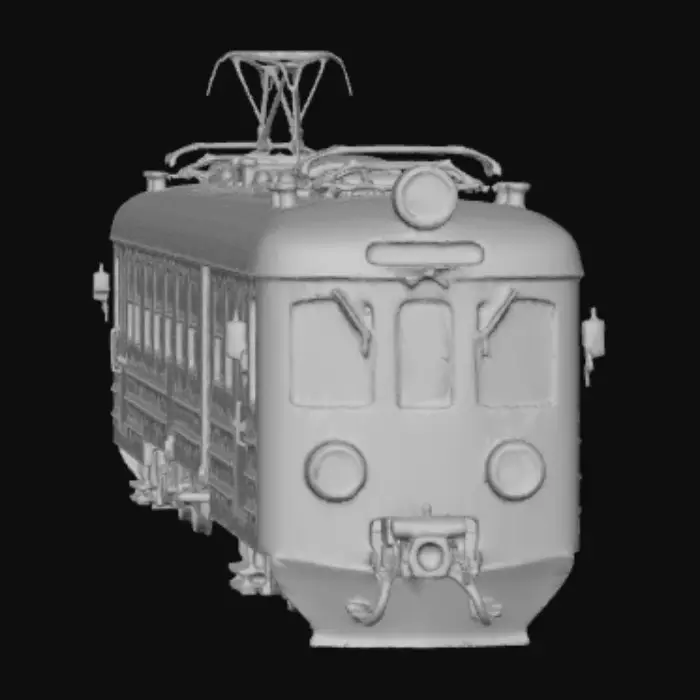 3D model for Blue and Yellow Train at Platform