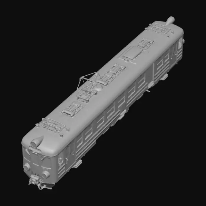 3D model for Blue and Yellow Train at Platform