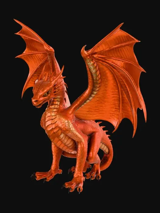 3D model for Ancient copper dragon
