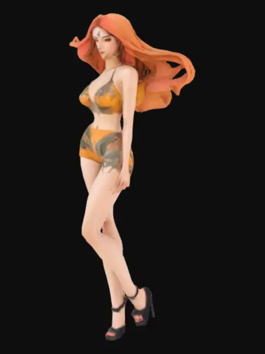 3D model for Çekici harika vucut var hatları ince belli ejderha dovmeli 1.69 aşağı yukarı boyunda izmir şehrinin güzelliğini almış sadık ve partnerine ölümüne bağlı bir kadın çiz