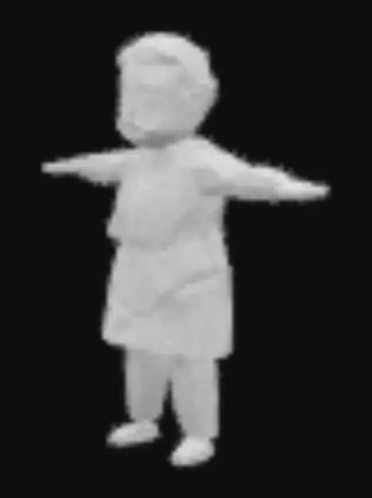 3D model for Man in Blue Kurta