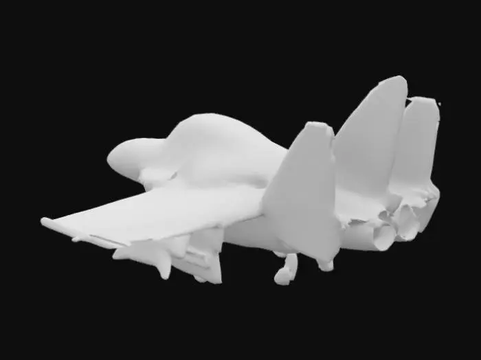 3D model for premium black fighter jet