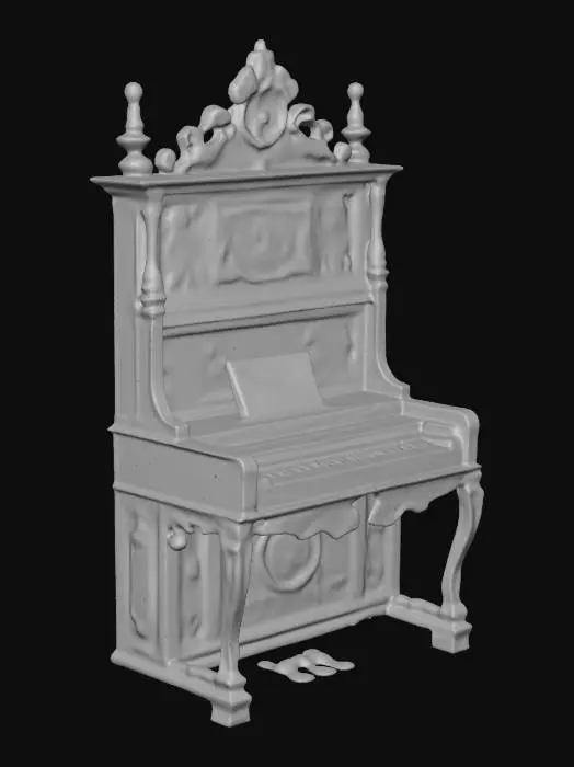 3D model for The Old Music Player Piano