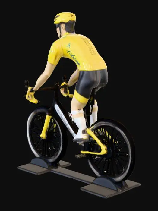 3D model for Cyclist Figurine in Yellow