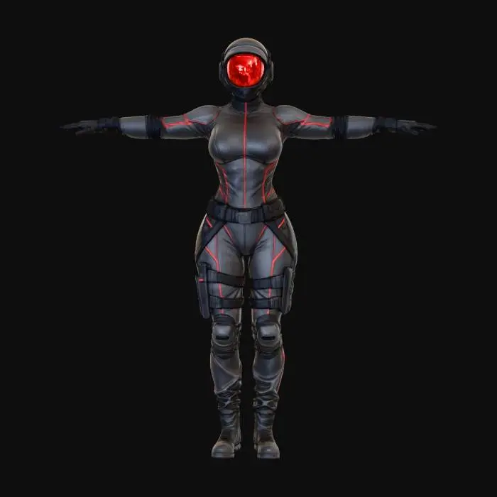 3D model for Female Astronaut