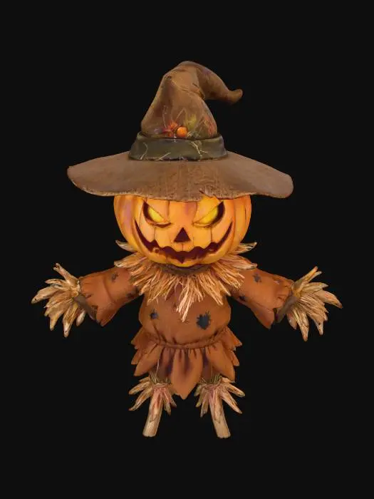 3D model for Pumpkin Scarecrow Witch