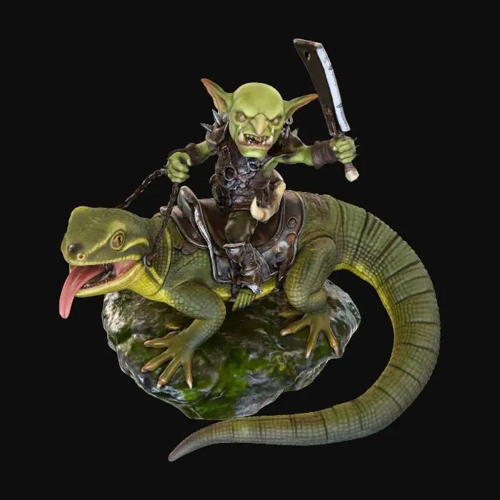 3D model for Goblin Warlord on a Scale-Steed