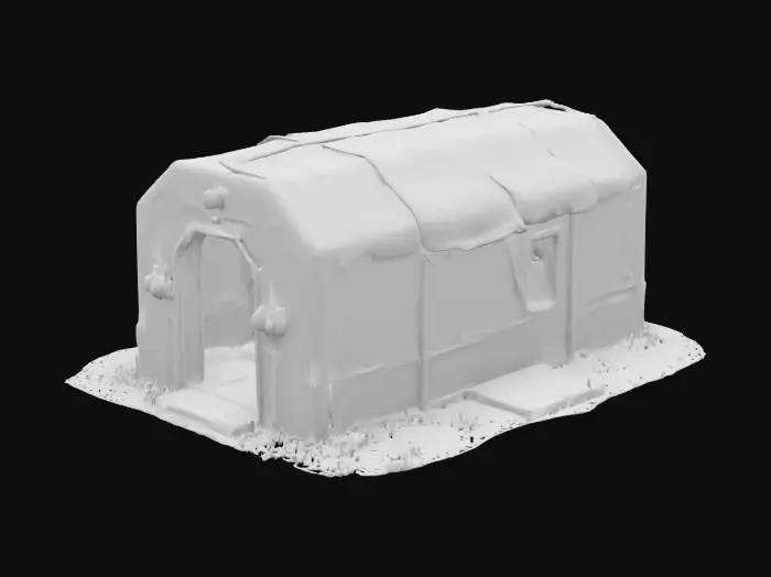 3D model for a  survival small bunker for shooter highly detailed