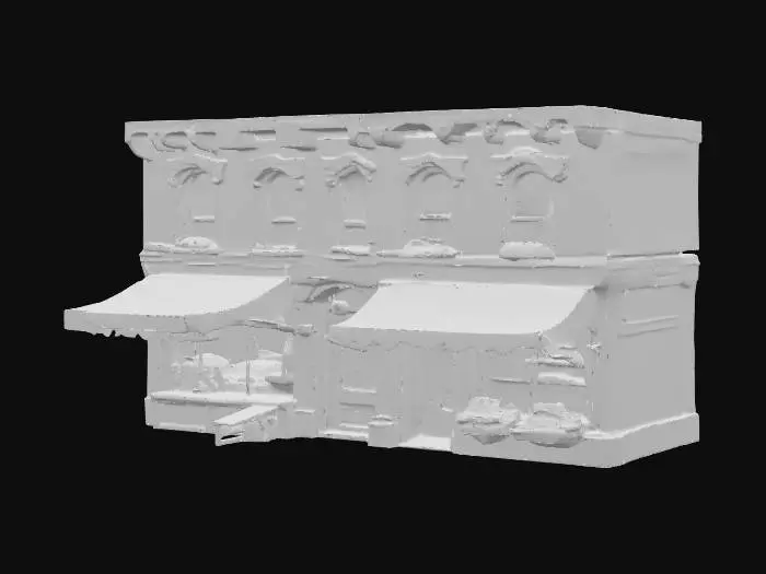 3D model for Colorful Streetfront Shops