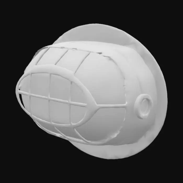 3D model for wall-mounted oval-shaped bunker light