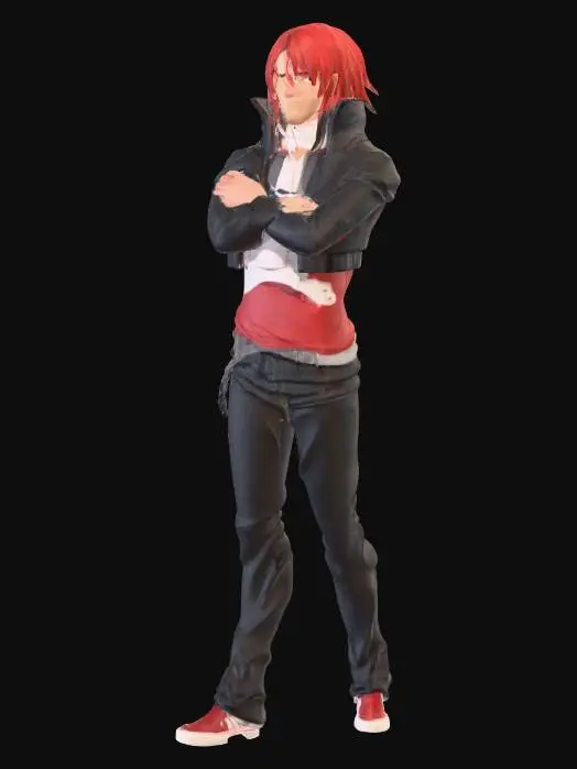 3D model for Mysterious Redhead Character