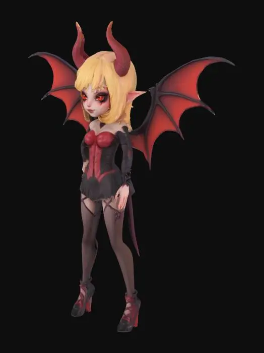 3D model for Succubus, cute
