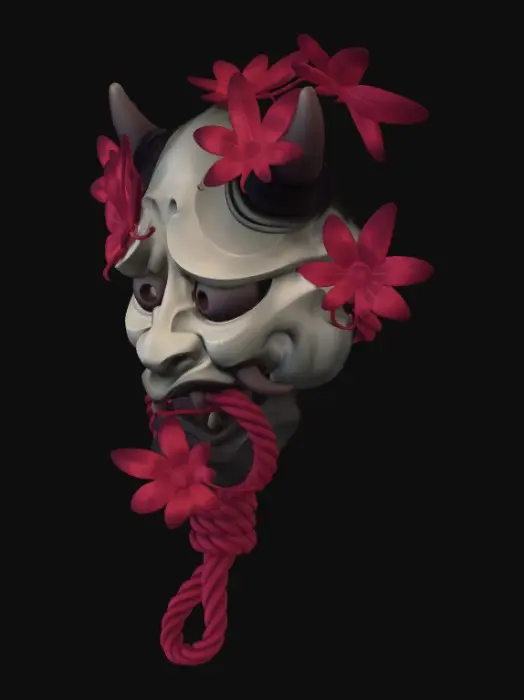 3D model for Floral Oni Mask