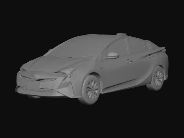 3D model for Yellow Prius