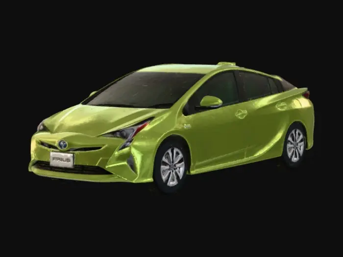 3D model for Yellow Prius