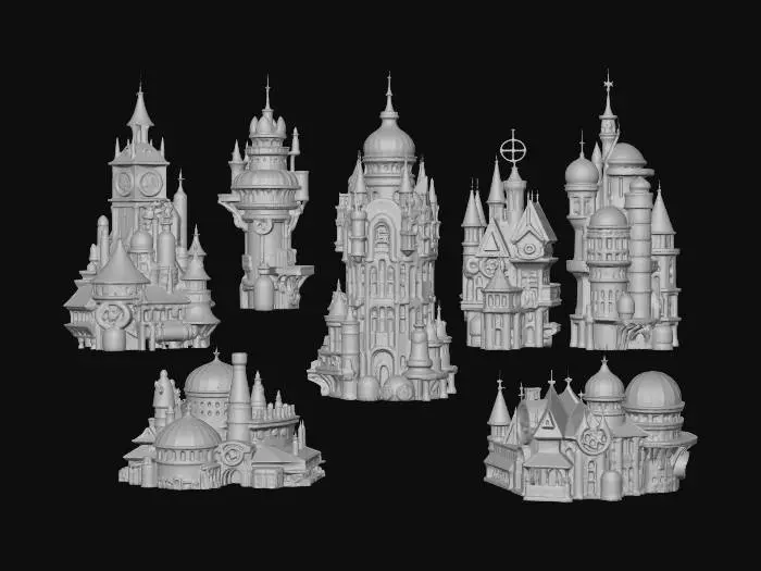 3D model for Cyberpunk Buildings 2