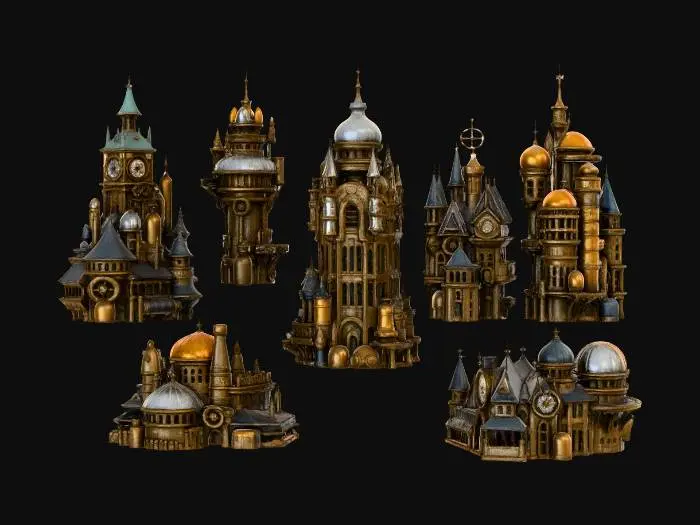 3D model for Cyberpunk Buildings 2