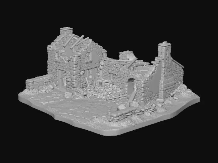 3D model for Ruined Stone Cottage