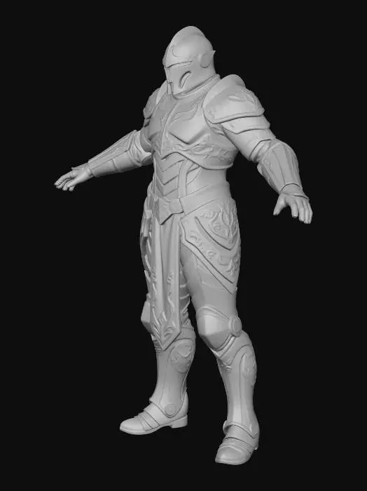 3D model for Golden Paladin