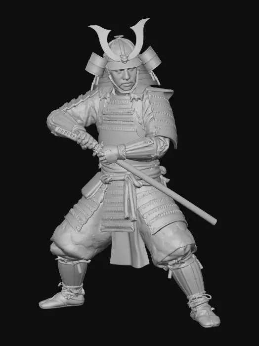 3D model for Golden Horned Samurai