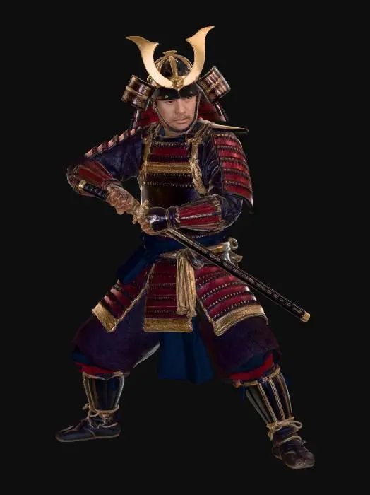 3D model for Golden Horned Samurai