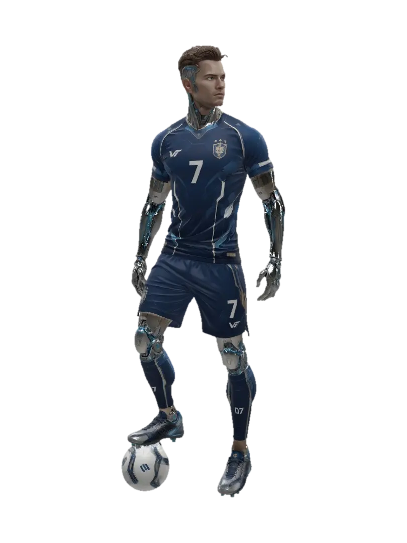 Cybernetic Striker 7 3D model, vytvořený pomocí AI