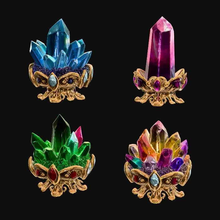 3D model for Prismatic Crystal Quartet