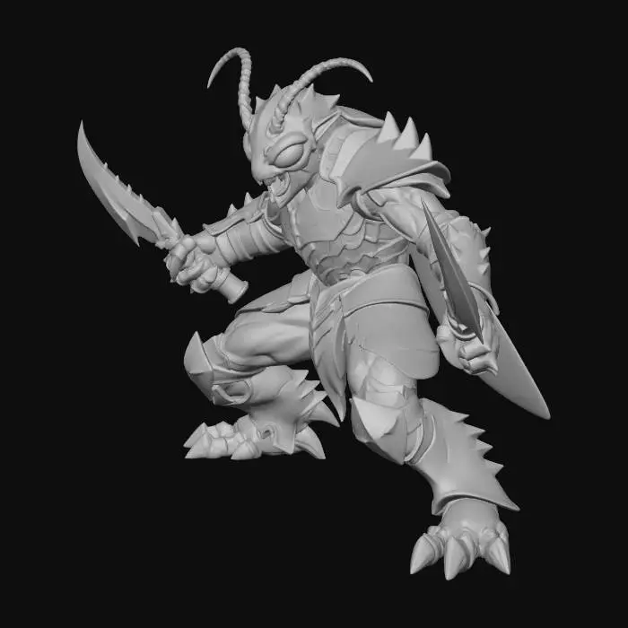 3D model for Tropical Insectoid Warlord