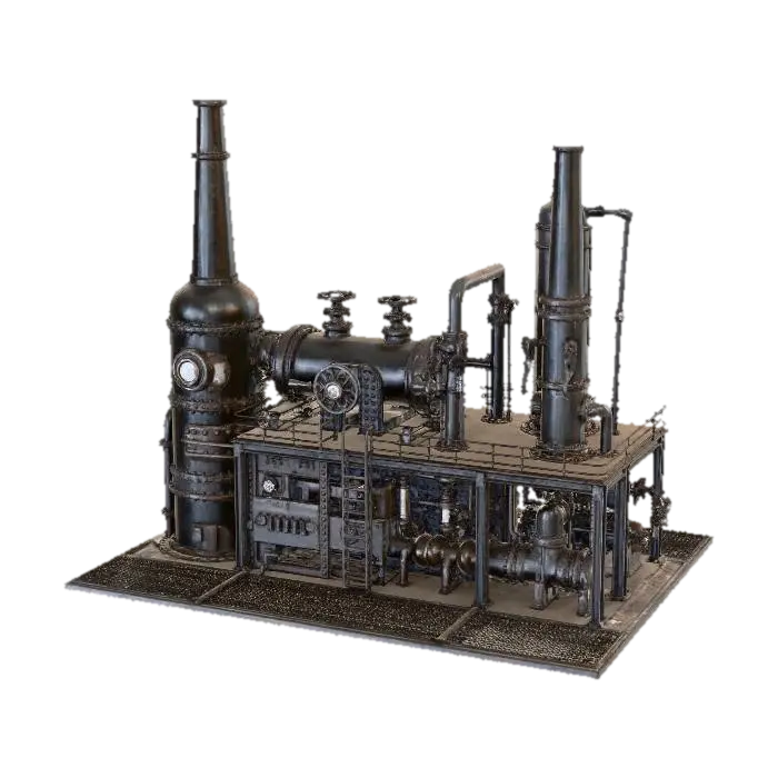 Rusted Steamworks - Gauge 3D model, vytvořený pomocí AI