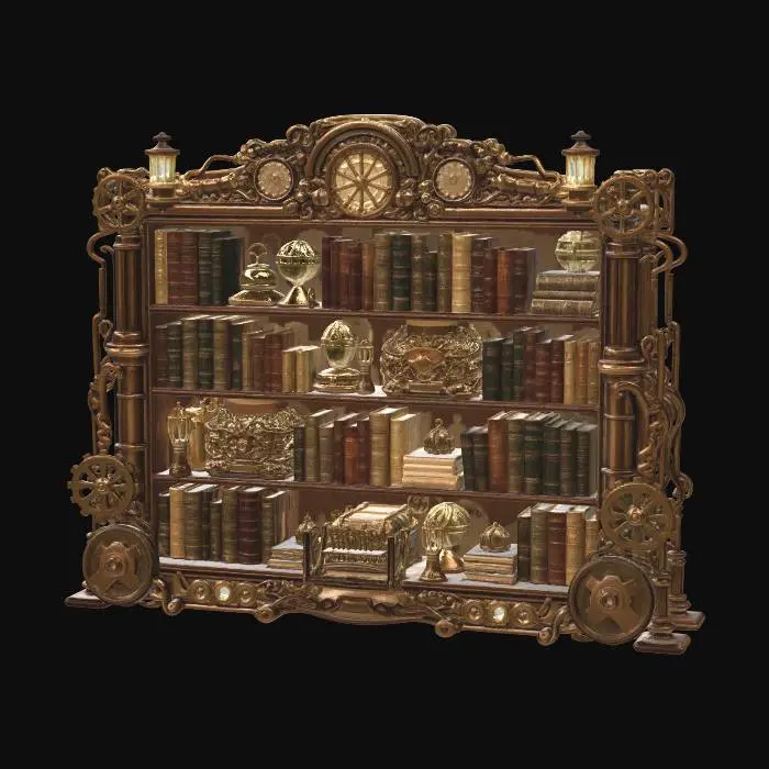 3D model for Cyberpunk Bookshelf