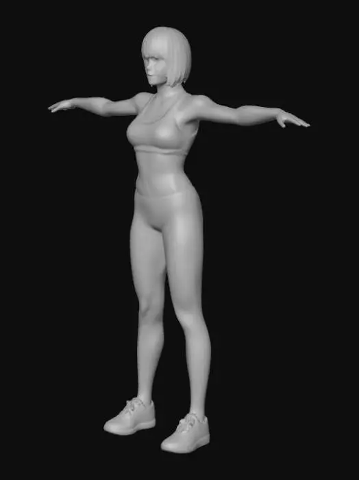 3D model for crie um humanoide feminina,
cabelo liso longo na altura do quadril e vermelho,
sombracelhas grandes e um pouco grossa,
olhos azul claro brilhantes com simetria
nariz pequeno empinado e perfeito,
boca media com baton vermelho,
dentes brancos perfeitos, 
pele na cor raça branca,
bico dos seios rosados cor de pele,
cintura fina,
quadril largo,
busto com profundidade,
bumbum empinado e volumoso,
pernas grossas e virilha com profundidade e volume,
vulva volumosa e profunda,
pose A,
tudo com simetria e tudo realistico com perfeição. 