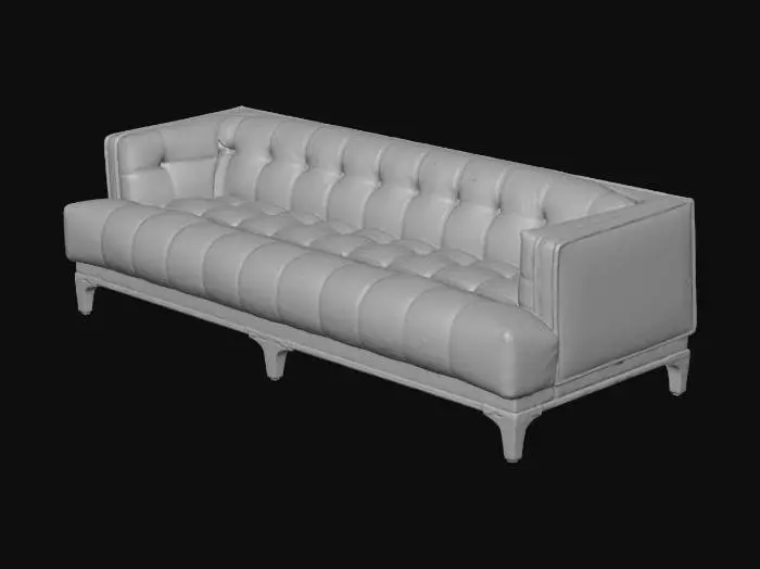 3D model for Green Velvet Sofa