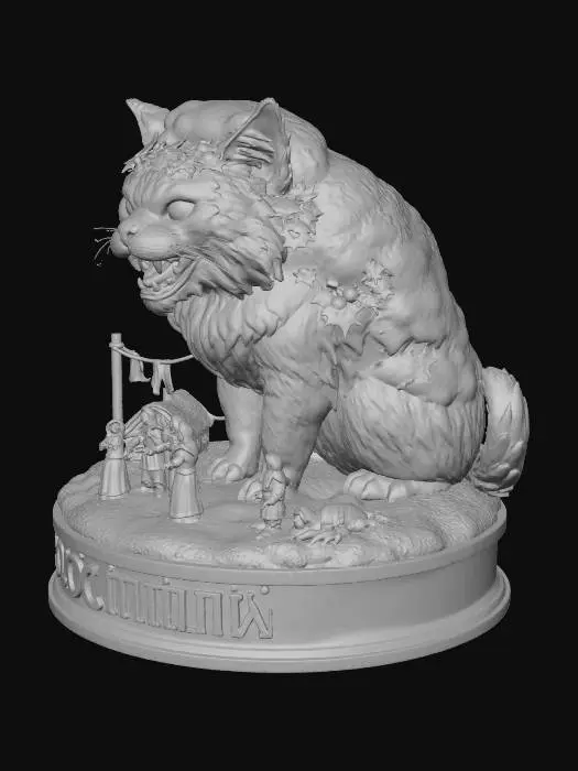 3D model for Yule Cat's Village Scene