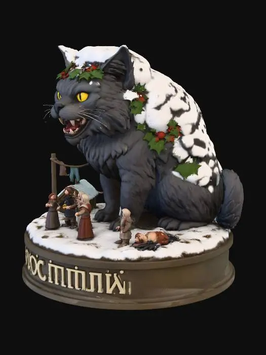 3D model for Yule Cat's Village Scene