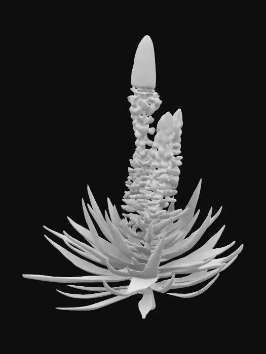 3D model for Fantasy Evergreen Bloom,corn like structure, fauna from avatar pandora

