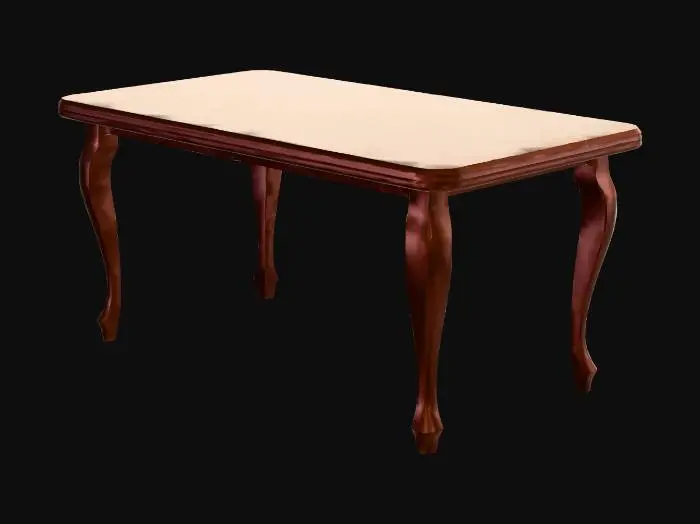 3D model for Traditional Walnut Cabriole Coffee Table