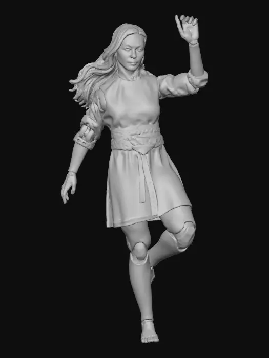 3D model for A photorealistic 3D model of an articulated collectible action figure.
Keep stylisation of reference