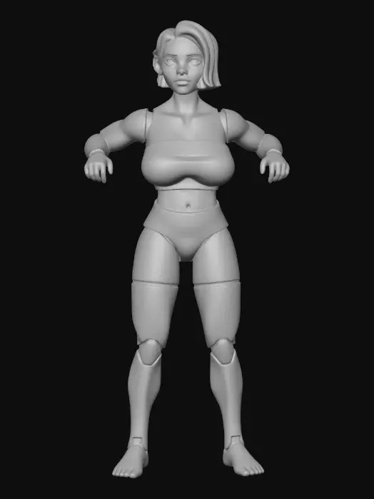 3D model for Flexible Figure in Green and Yellow